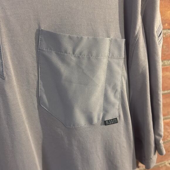 5.11 Tactical FLEX SHORT SLEEVE POLO, Titan Grey, 2XL - Picture 3 of 8